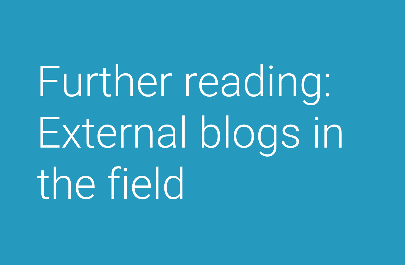 External blogs in the field