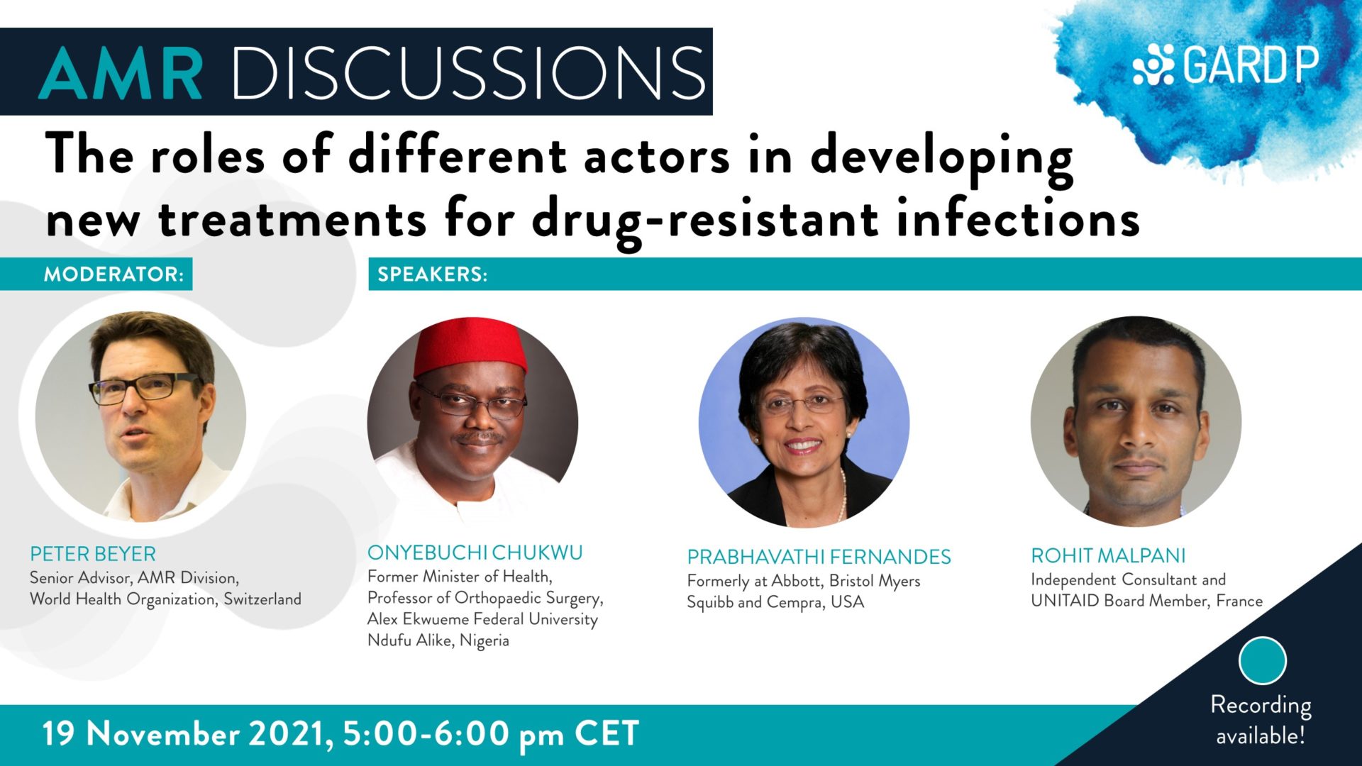 The roles of different actors in developing new treatments for drug-resistant infections