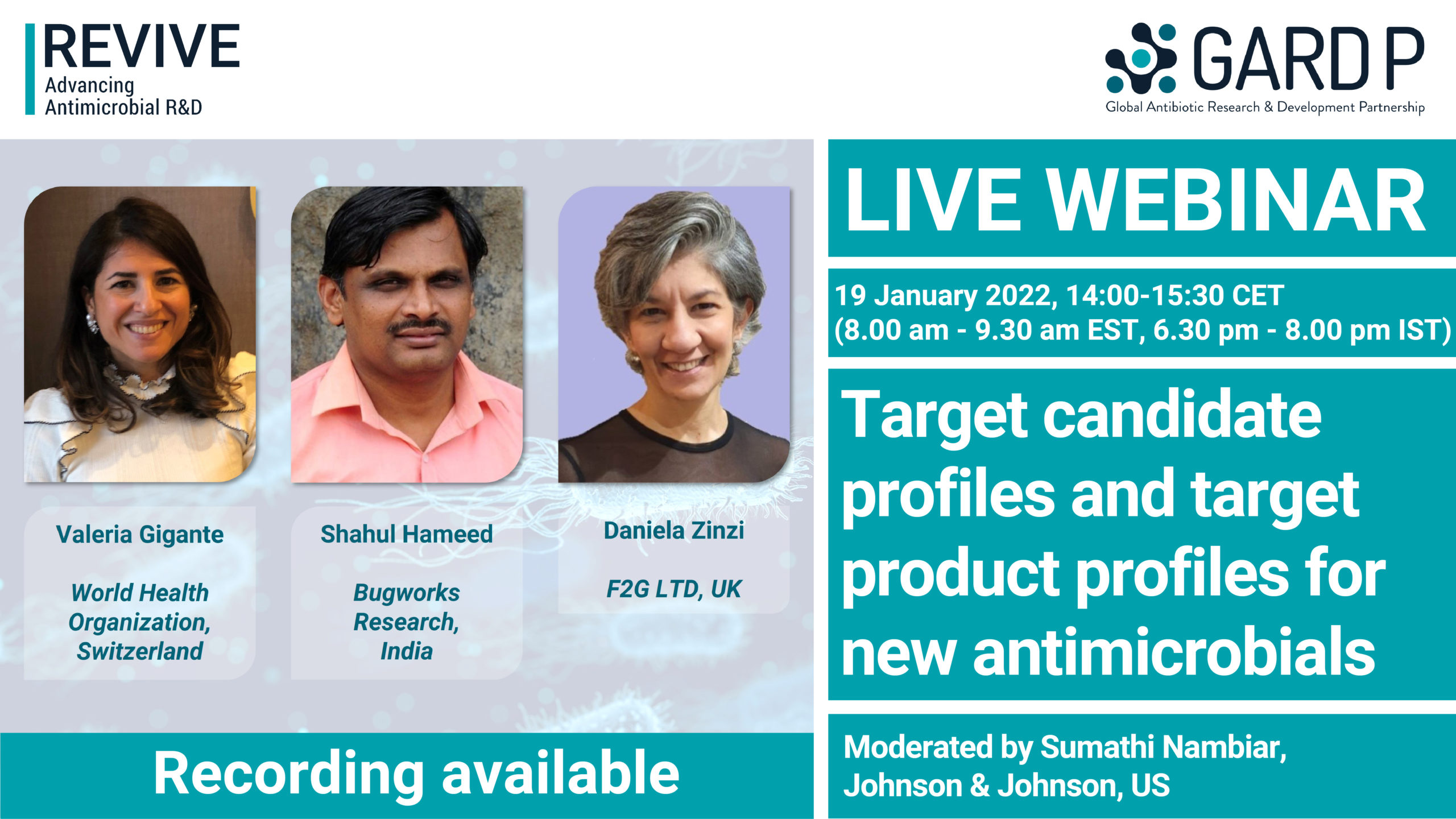 Target candidate profiles and target product profiles for new antimicrobials