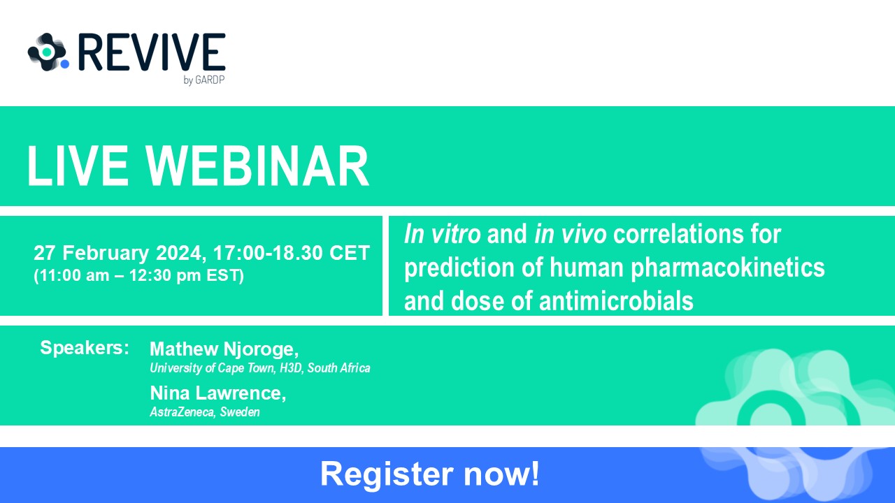 In vitro and in vivo correlations for prediction of human pharmacokinetics and dose of antimicrobials